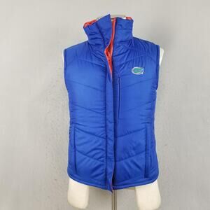 Florida Gators Vest Small Blue NCAA College Football Puffer Quilted Full Zip
